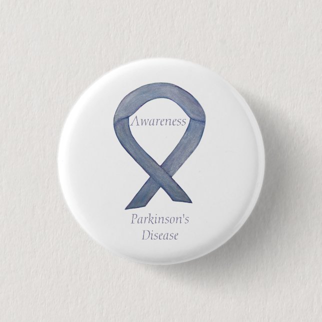 Parkinson's Disease Awareness Ribbon Art Button (Vorderseite)
