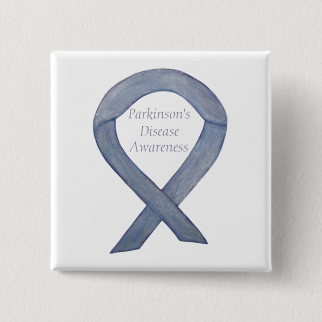 Parkinson's Disease Awareness Ribbon Art Button (Vorderseite)