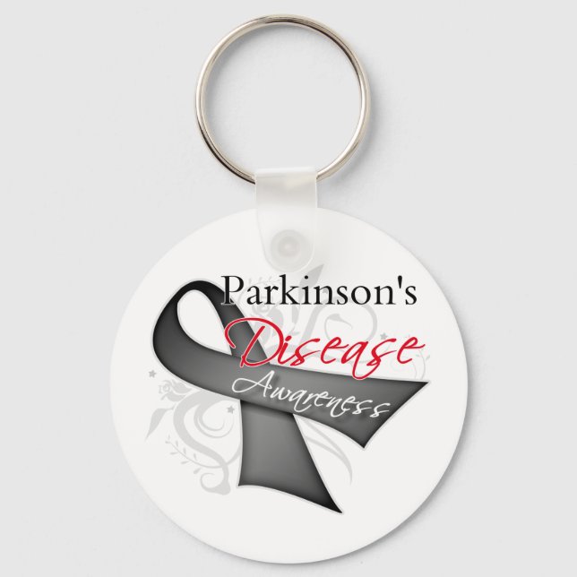 Parkinsons Disease Awareness Ribbon Schlüsselanhänger (Vorderseite)