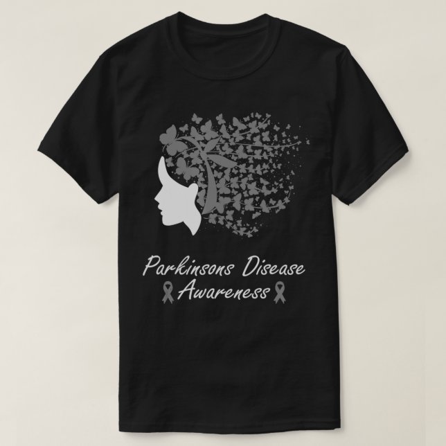 Parkinson's Disease Awareness Women Butterflies H T-Shirt (Design vorne)