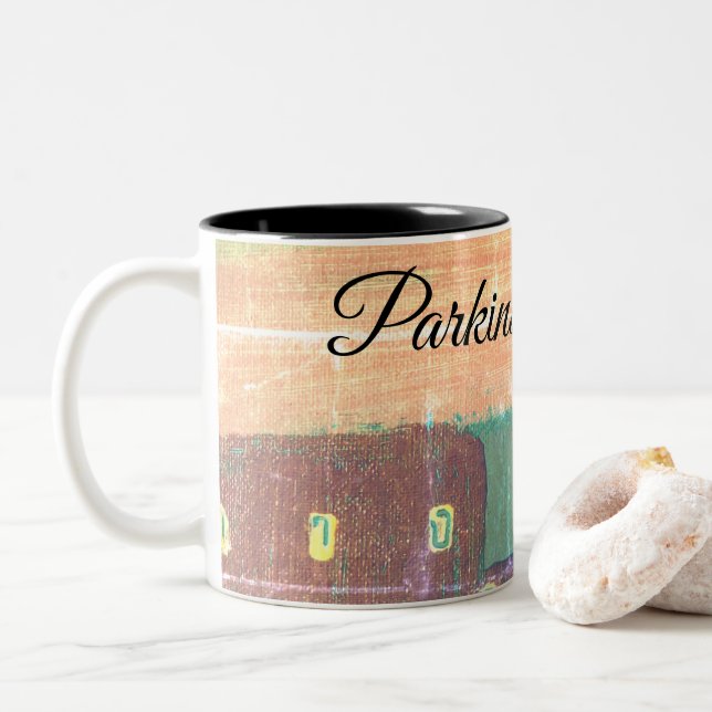 Parkinson's Girl Zweifarbige Tasse (Mit Donut)