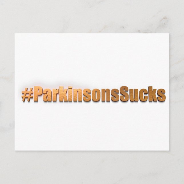 Parkinsons Ist zum Kotzen Hashtag Postkarte (Vorderseite)