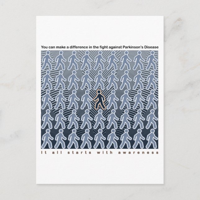 Parkinsons Kämpfe beginnt mit Bewusstsein Postkarte (Vorderseite)