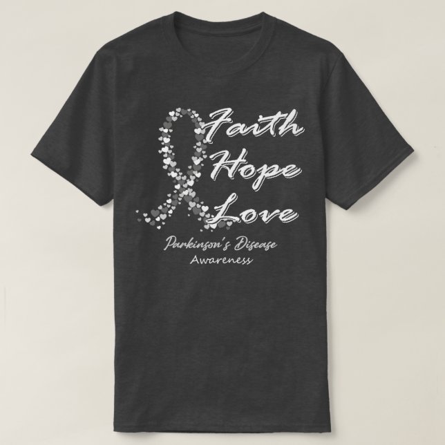 Parkinsons Krankheit Bewusstsein Glaube Hoffnung L T-Shirt (Design vorne)