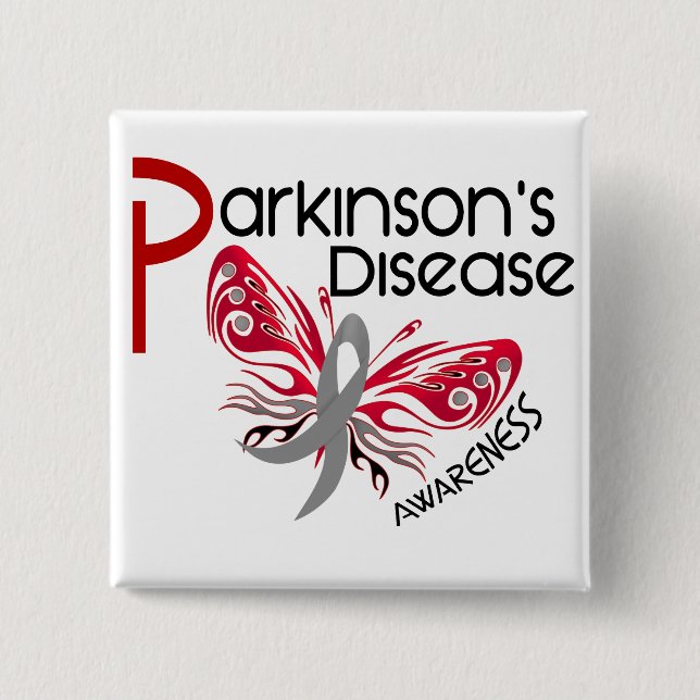 Parkinsons Krankheit SCHMETTERLING 3,1 Button (Vorderseite)