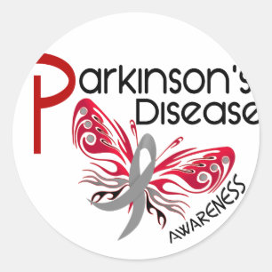 Parkinsons Krankheit SCHMETTERLING 3,1 Runder Aufkleber