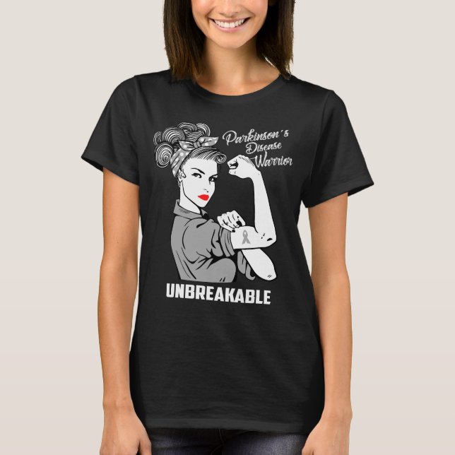 Parkinsons Krankheits-Krieger unzerbrechlich T-Shirt (Vorderseite)