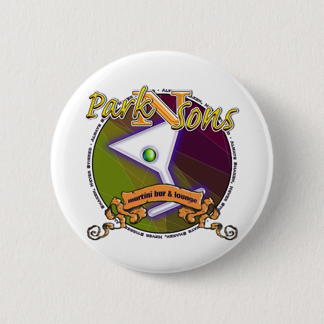 Parkinsons Martini Bar Immer schütteln Button (Vorderseite)