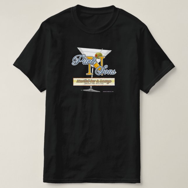 Parkinsons (Park N Sons) Martini Bar und Lounge T-Shirt (Design vorne)