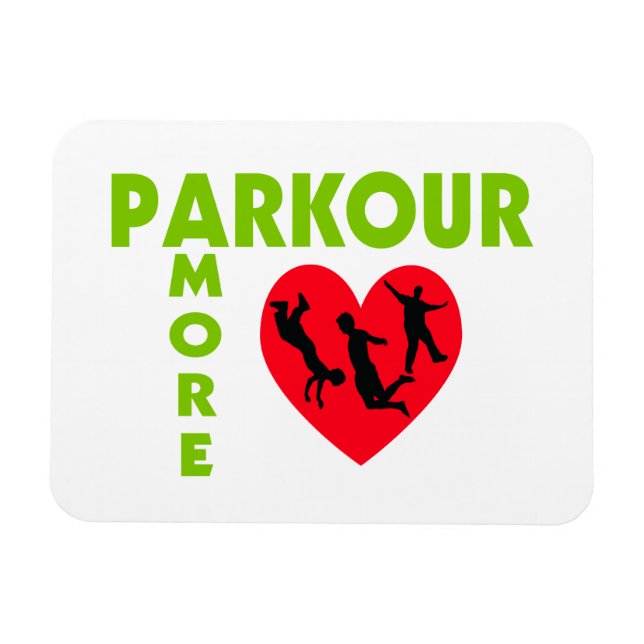 Parkour Amore mit Herz Magnet (Horizontal)