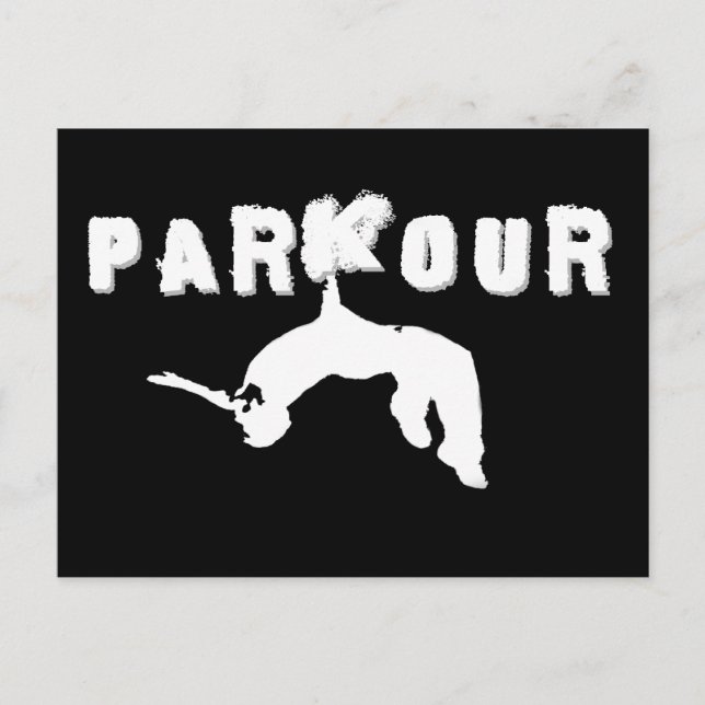 Parkour Athlet Postkarte (Vorderseite)