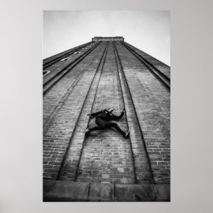 Parkour Athlete Klettersteig San Marco Tower Poster