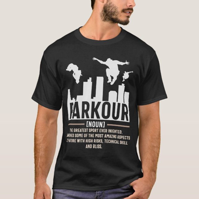 Parkour Definition Städtefreigabe T-Shirt (Vorderseite)