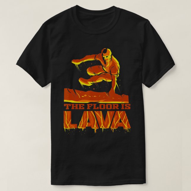Parkour Der Boden ist Lava Freerunning Training Gi T-Shirt (Design vorne)