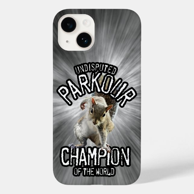 Parkour-Eichhörnchen - lustiges Freeruning Case-Mate iPhone Hülle (Rückseite)