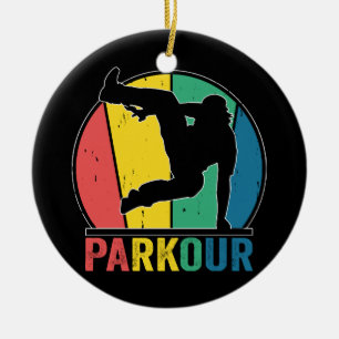 Parkour Free Running Training Traceur Retro Keramik Ornament