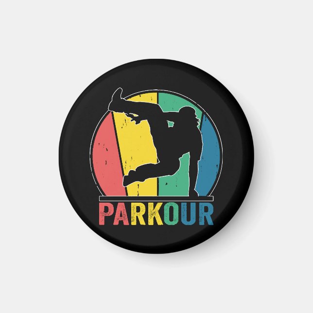Parkour Free Running Training Traceur Retro Magnet (Vorne)