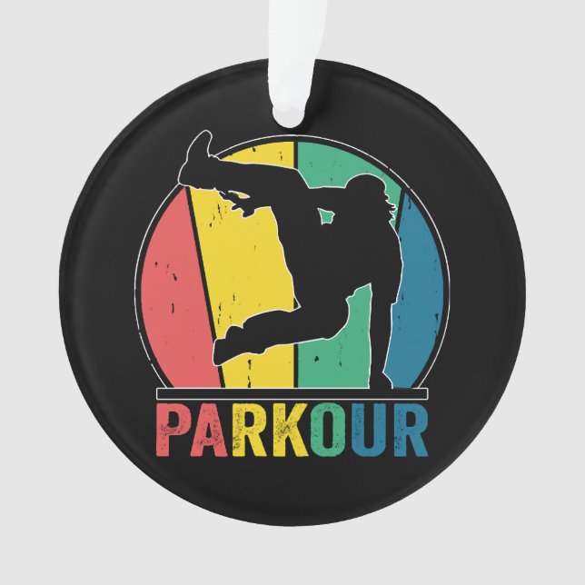 Parkour Free Running Training Traceur Retro Ornament (Vorderseite)