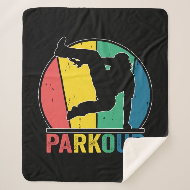 Parkour Free Running Training Traceur Retro Sherpadecke (Vorderseite)