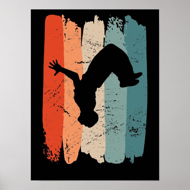 Parkour, Freerunner, Parkour Läufer Geschenk Poster (Vorne)