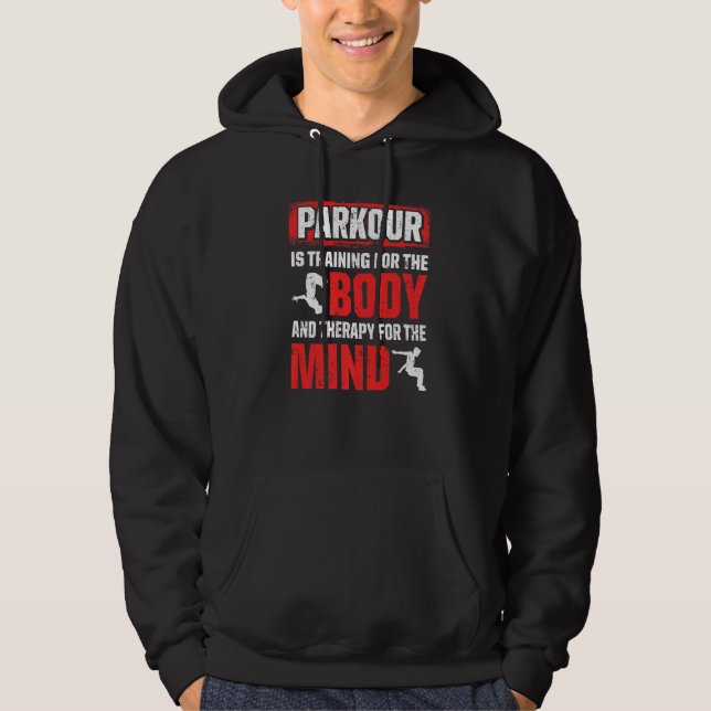 Parkour für Parkour Runner Traceur Freestyle Runne Hoodie (Vorderseite)