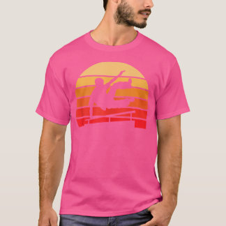 Parkour-Geschenk Retro-Sonnenuntergangs-Stil Vinta T-Shirt