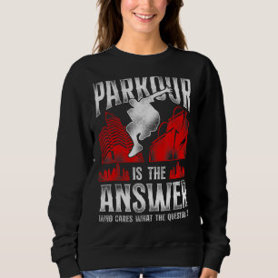 Parkour Gratis-Running-Traceur Vintager Parkplatz Sweatshirt