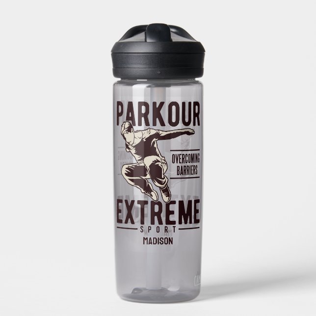 PARKOUR INDIVIDUELLE NAME TRINKFLASCHE (Vorderseite)