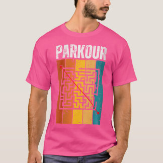 Parkour-Labyrinth Vintage Retro 70er-Design Parkou T-Shirt