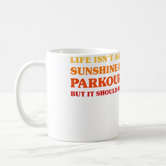 Parkour-Männer, die Parkour lieben Frauen, die Par Kaffeetasse (Links)