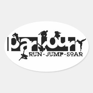 Parkour Ovaler Aufkleber