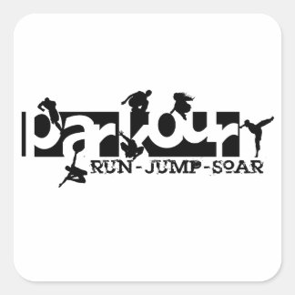 Parkour Quadratischer Aufkleber