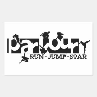 Parkour Rechteckiger Aufkleber