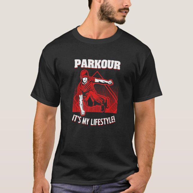 Parkour Run Jump Freerunning Obstacle Course Acrob T-Shirt (Vorderseite)