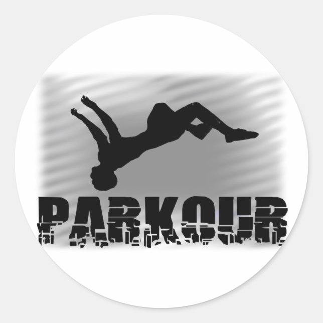 Parkour Runder Aufkleber (Vorderseite)