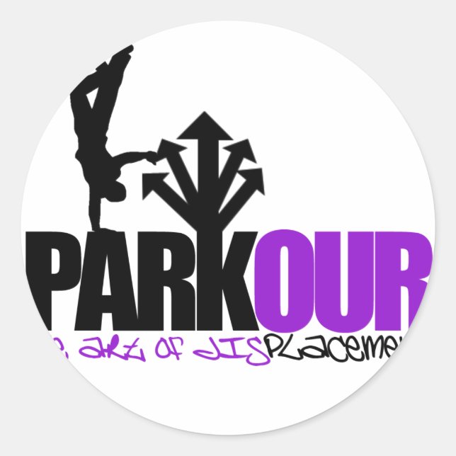 Parkour Runder Aufkleber (Vorderseite)