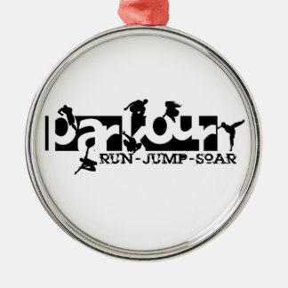 Parkour Silbernes Ornament
