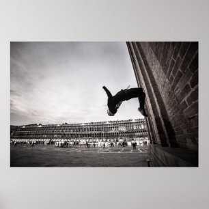 Parkour Sportmauer dreh San Marco Piazza della Rif Poster