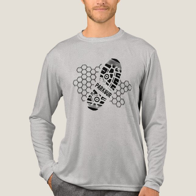 Parkour-Trainings-Trainer-Laufband Tri-Blend Shirt (Vorderseite)