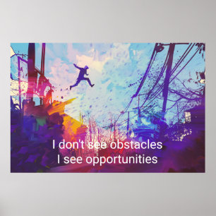 Parkour Urban Free Running Freestyling Moderne Kun Poster