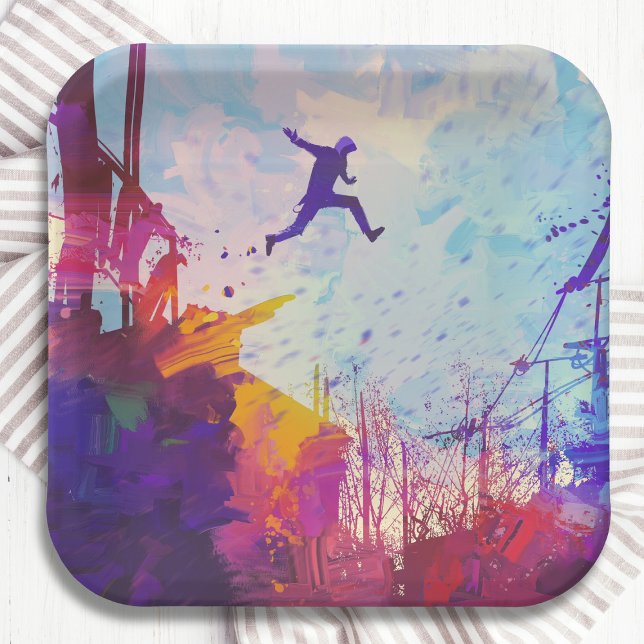 Parkour Urban Free Running Pappteller (Von Creator hochgeladen)