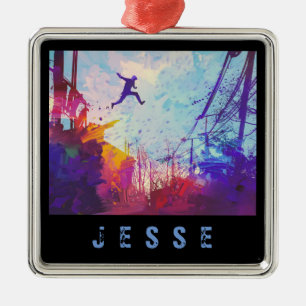 Parkour Urban Free Running Sport Personalisiert Na Ornament Aus Metall