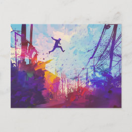 Parkour Urban Free Running Stationer Postkarte