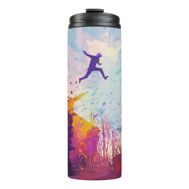 Parkour Urban Free Running Thermal Travel Mug Thermosbecher (Vorderseite)