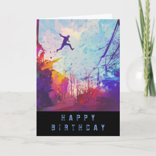 Parkour Urban Hindernis Course Modern Sport Art Karte