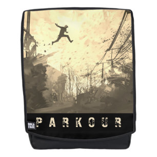 Parkour Urban Obstacle Course Moderne Sepia Rucksack