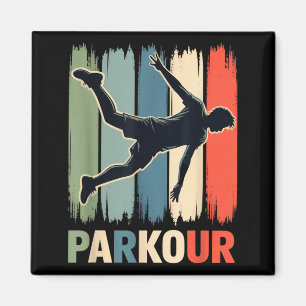 Parkour, Urbaner Turner, Traceur, Läufer Magnet