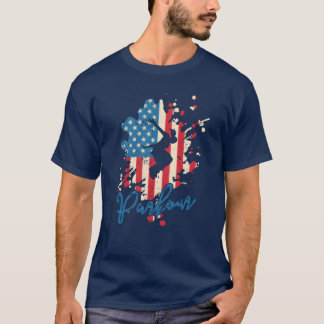 Parkour USA Flag Sporttraining Fitness lustig T-Shirt