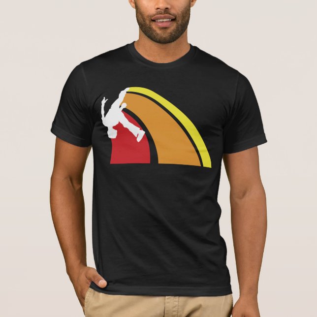 parkour zeichnet warme Farben T-Shirt (Vorderseite)