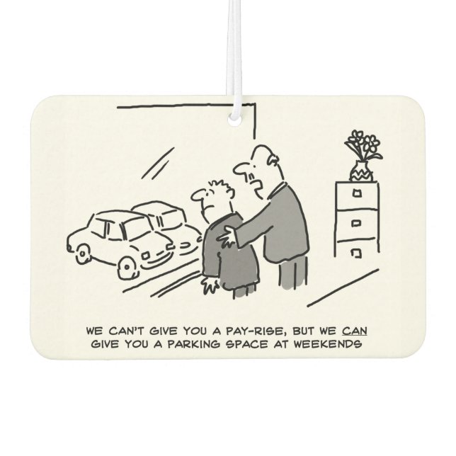 Parkplatz am Wochenende Autolufterfrischer (Vorderseite)